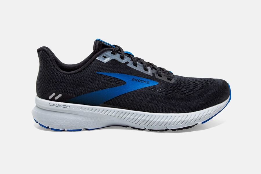 Brooks Israel Launch 8 Road Running Shoes Mens - Black/Grey/Blue - OGW-105467